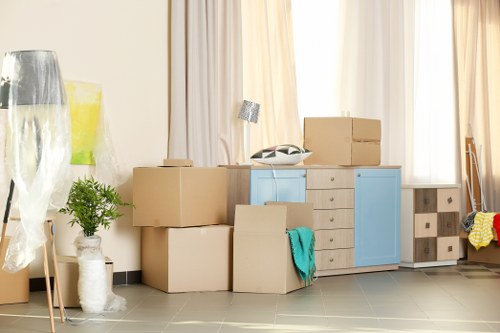 Moving service team handling belongings in Hampstead
