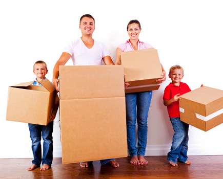 Van and moving help in a Hampstead residential street