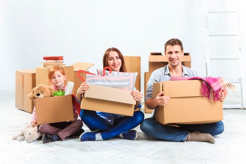 Professional packing supplies and organised moving boxes for a Hampstead home