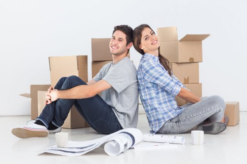 Moving truck and household goods ready for a Hampstead home removal