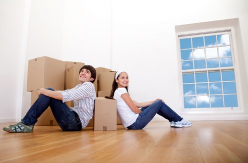 Careful loading of student belongings for local transport