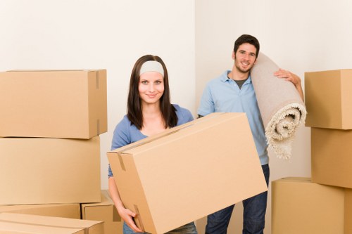 Professional moving truck arriving for a Hampstead relocation