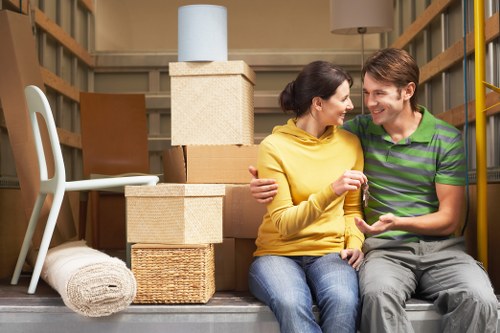 Loading a removal van for a flat move in Hampstead