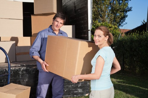 Local commercial removals van supporting a Hampstead business move