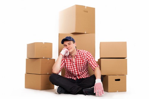 Van removal service transporting household items in Hampstead